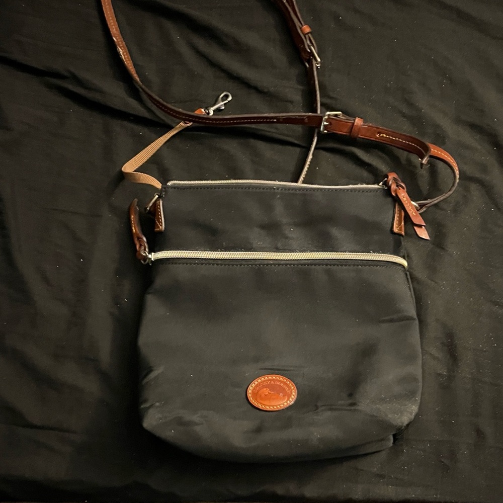 Dooney and Burke Black Crossbody Bag with fossil change purse sold together